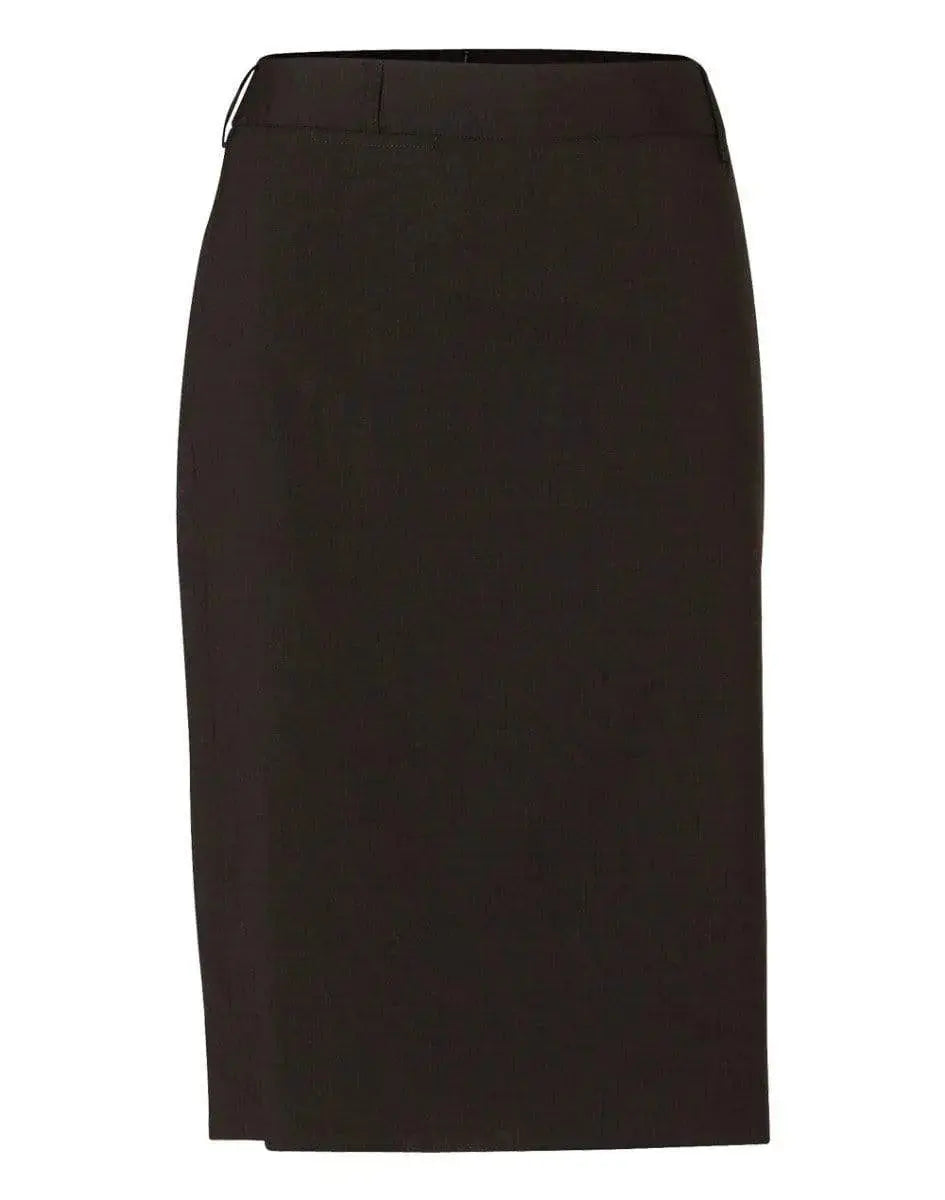 BENCHMARK Women's Wool Blend Stretch Mid Length Lined Pencil Skirt M9470 Metro Workwear.